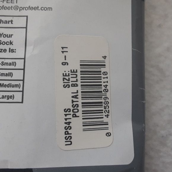 PRO FEET Blue Ankle Length USPS socks NWT - Picture 4 of 7